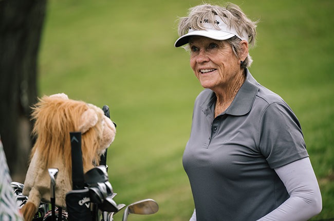 South African golfing great Sally Little