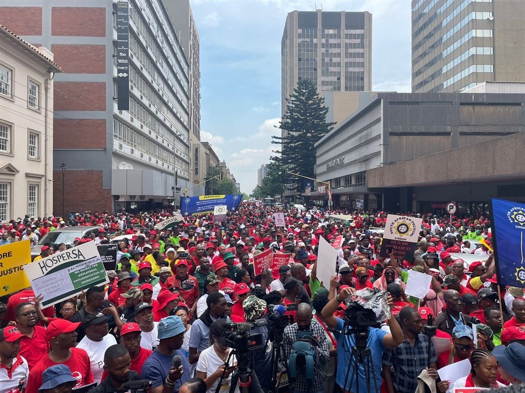 Public sector workers protested for higher salaries in Pretoria on 22 November 2022. Photo: Supplied/Saftu