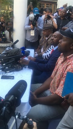Nelson Chamisa addressing journalists during a press conference in Harare. - <strong>Carien du Plessis</strong><br />