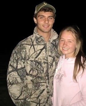 Xander Bylsma with Sharnelle Hough while they were still dating.
