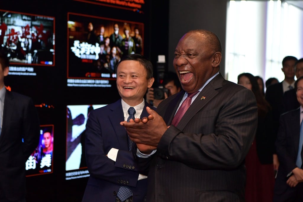 South African President Cyril Ramaphosa visits the headquarters of Alibaba Group with the company's co-founder and executive chairperson Jack Ma, in Hangzhou on Wednesday (September 5 2018). Picture: Reuters