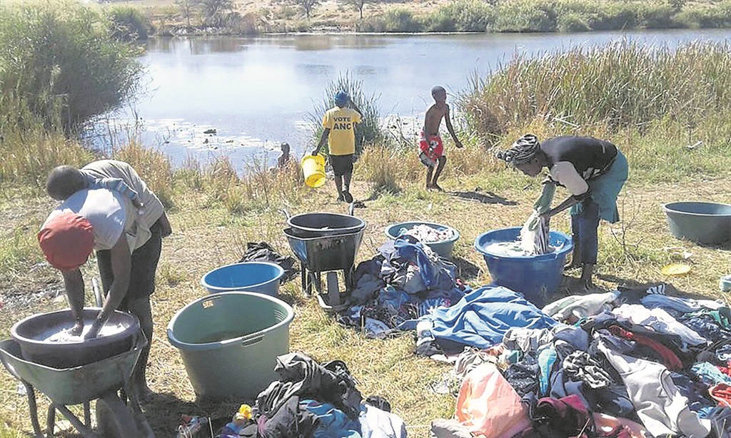 Residents are forced to drink water from Majeke Dam at Cunningmore Section A in Bushbuckridge, Mpumalanga. 