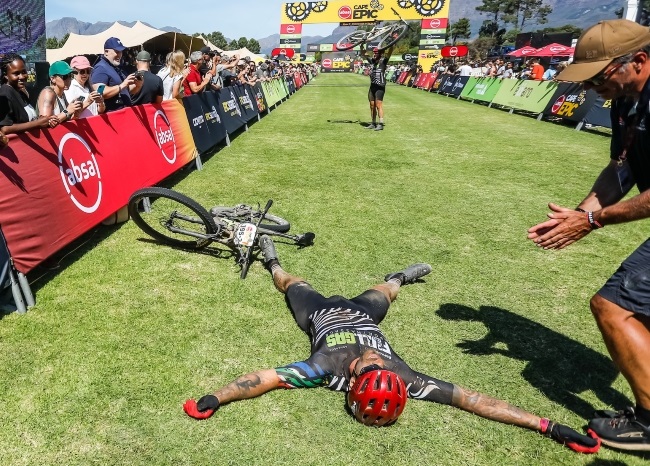 Feeling wiped out after a Cape Epic stage is valid. Save if for the event. Not New Year’s Eve. (Photo: Dom Barnardt). 