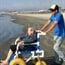 90-year-old woman goes to the beach for the first time
