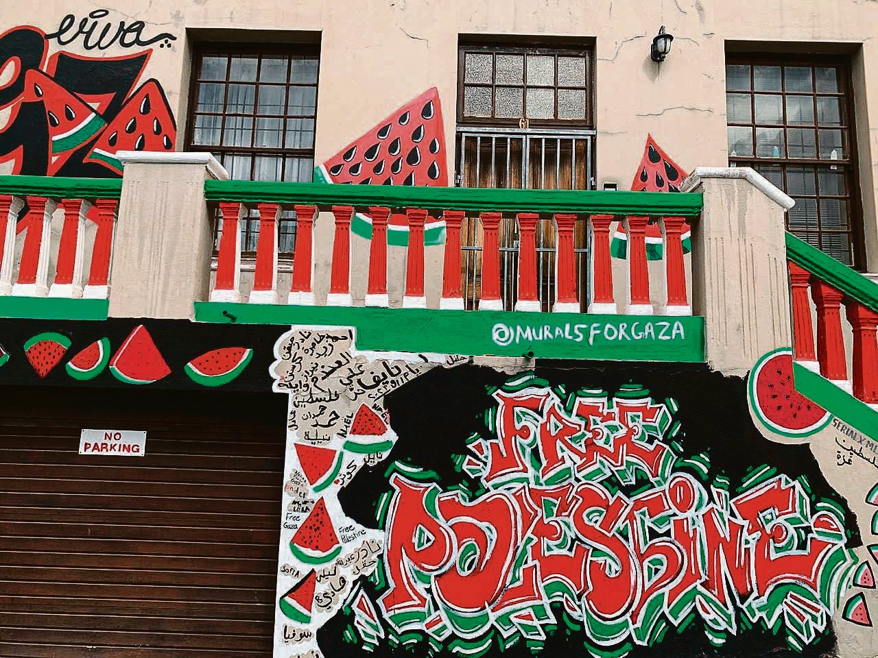The project called Angel for Gaza has turned walls of homes in Bo-Kaap into a canvas with messages of support for Palestine.