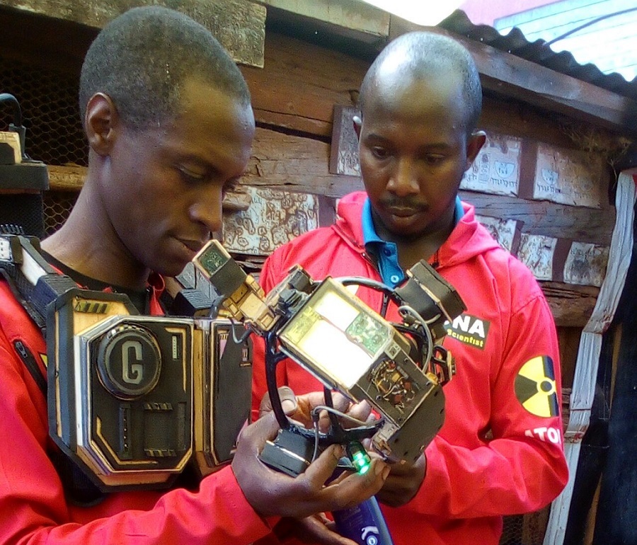 Moses Kiuna and David Gathu in their workshop in K