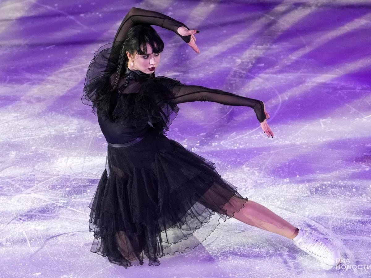 WATCH Russian figure skater Kamila Valieva recreated Jenna Ortega's