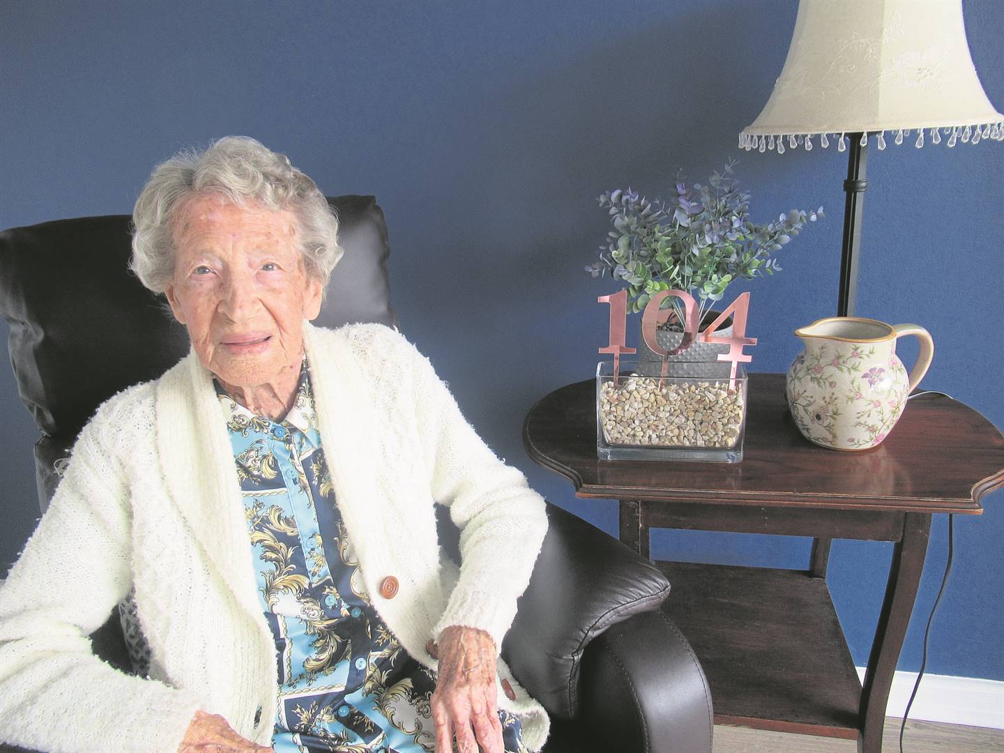 Gladys Joyce Swingburn celebrated her 104th birthday on Saturday. INSET:Joyce Swingburn in her WAAF uniform. Photos: SUPPLIED