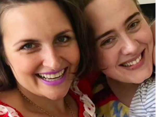 Laura Dockrill and Adele, her best friend and godmother to her 6-month-old son. Photo: instagram/adele