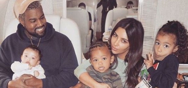 Kanye West, Chicage, Saint, North and Kim Kardashian West. (Photo: Instagram/@kimkardashian)