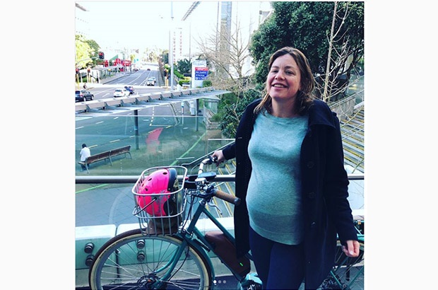 New Zealand minister, Julie Anne Genter, posted a picture of herself outside an Auckland hospital this week. This, after cycling with her partner to the hospital to give birth to her first child.