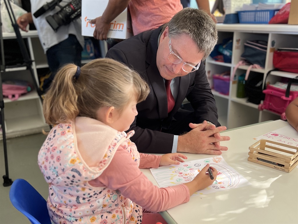 Western Cape Education MEC David Maynier interacted with Grade R and Grade 1 pupils at Westcott Primary School in Cape Town.