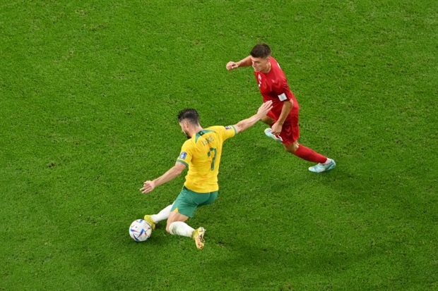 <p><strong>Australia reach World Cup last 16 and send Denmark home</strong></p><p>Australia reached the last 16 of the World Cup for only the second time in their history with a 1-0 win over a disappointing Denmark on Wednesday.</p><p><strong></strong></p>