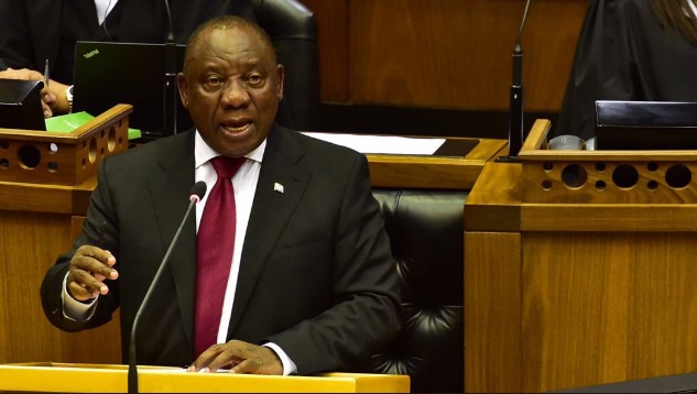President Cyril Ramaphosa speaks about South Africa’s renewable energy programme in Parliament on Wednesday (August 22 2018). 