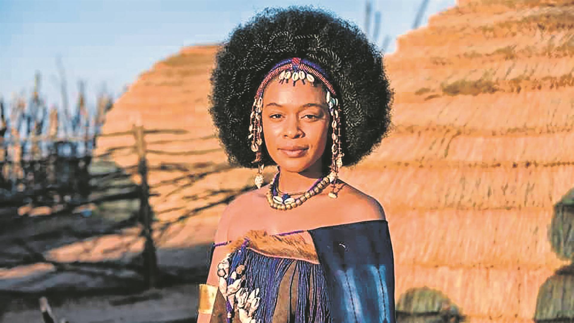 Internationally acclaimed actress Nomzamo Mbatha plays a lead role on Shaka: Ilembe.
