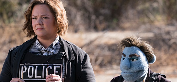 Melissa McCarthy and Bill Barretta in a scene from the movie, The HappyTime Murders. (Empire Entertainment)