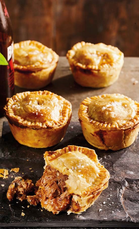 Beer and beef pies 
