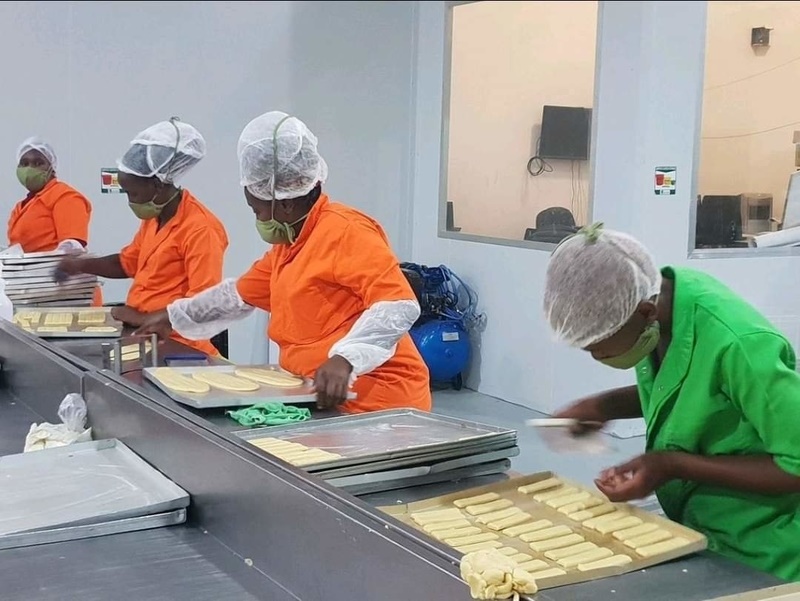 Women hard at work in the factory. (Supplied by Khayelitsha Cookies)