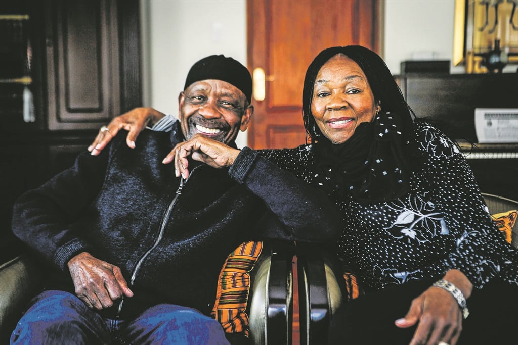 The apple of each other’s eyes: Composer and musician Caiphus Semenya with his wife, jazz singer Letta Mbulu, during an interview with City Press at their home. The talented couple, who celebrated their 50th wedding anniversary last year, still perform regularlyPHOTO: Mpumelelo Buthelezi