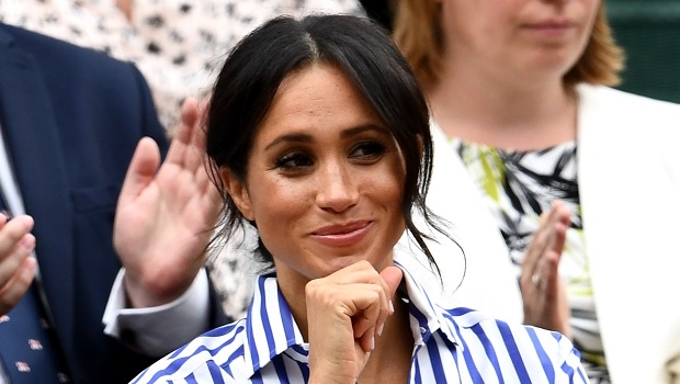 Meghan, Duchess of Sussex attends day twelve of the Wimbledon Lawn Tennis Championships at All England Lawn Tennis and Croquet Club on in London, England