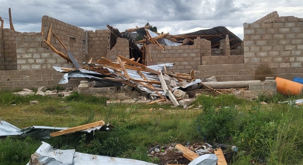 Houses were destroyed by a devastating storm in Matatiele, in the Eastern Cape.