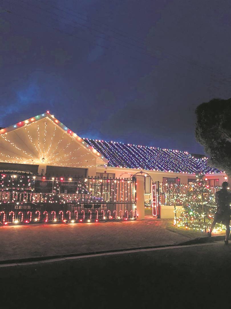The Haines home in Fish Hoek is covered in 200 000 Christmas globes.PHOTO: emily haines