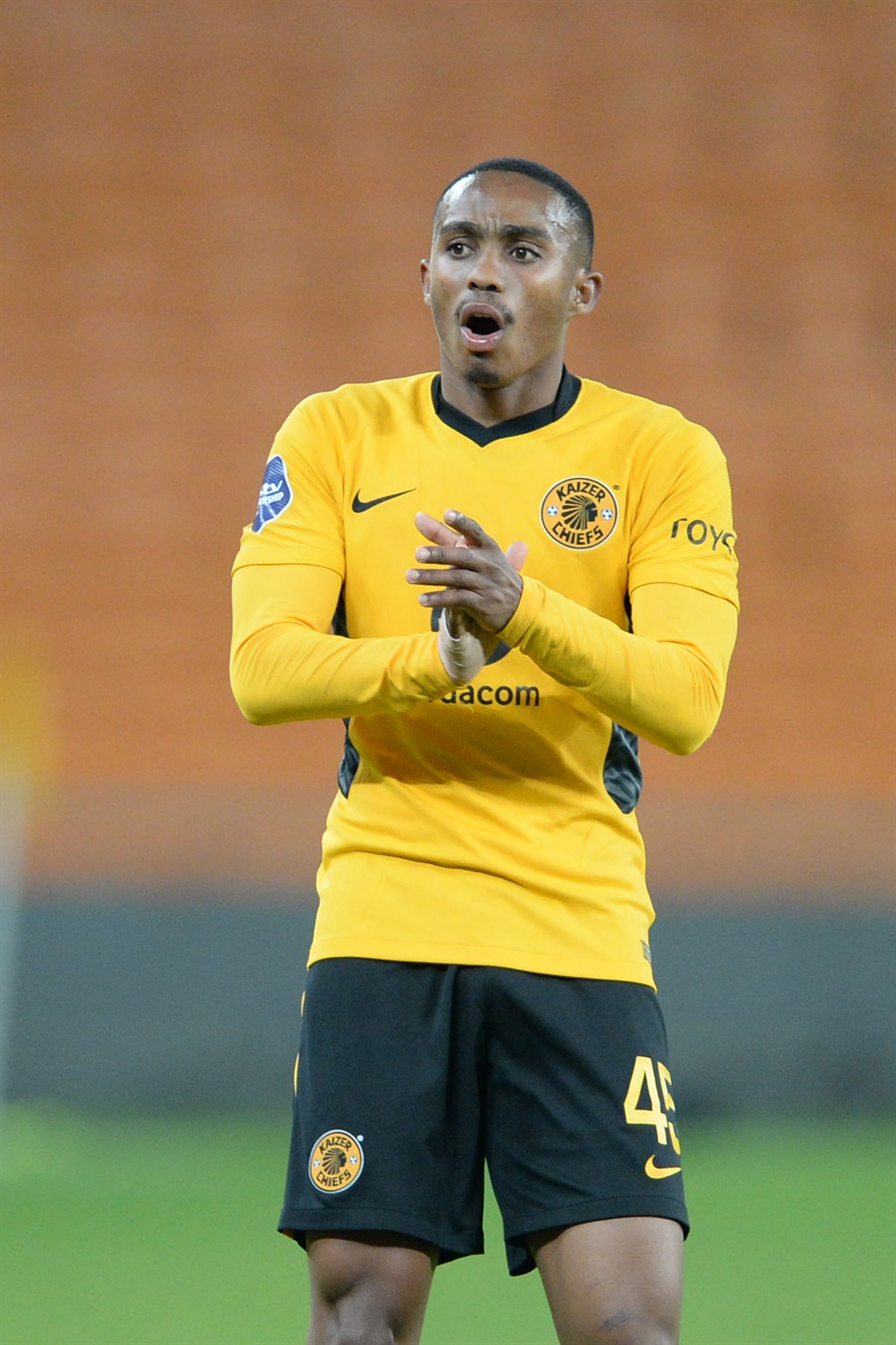 JOHANNESBURG, SOUTH AFRICA - MAY 03:    Njabulo Blom of Kaizer Chiefs  during the DStv Premiership match between Kaizer Chiefs and Marumo Gallants FC at FNB Stadium on May 03, 2022 in Johannesburg, South Africa. (Photo by Lefty Shivambu/Gallo Images)