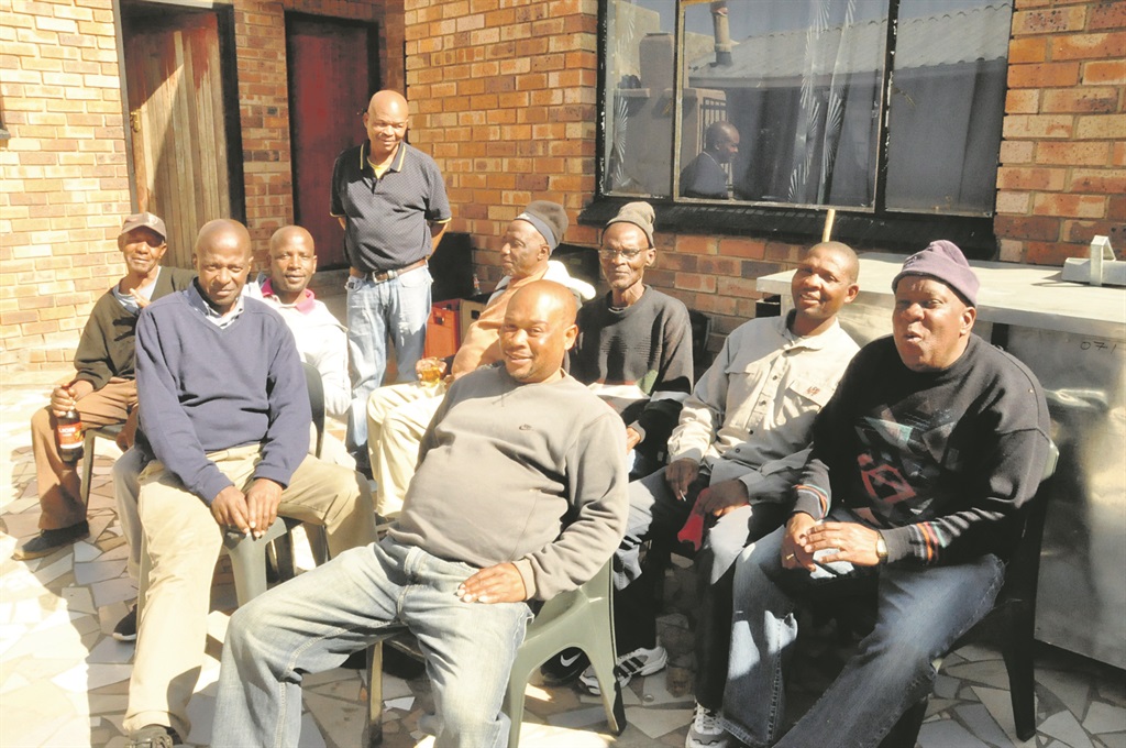 Some members of One-on-One, a social club in Diepkloof zone 4.                   Photo by Thabo Monama
