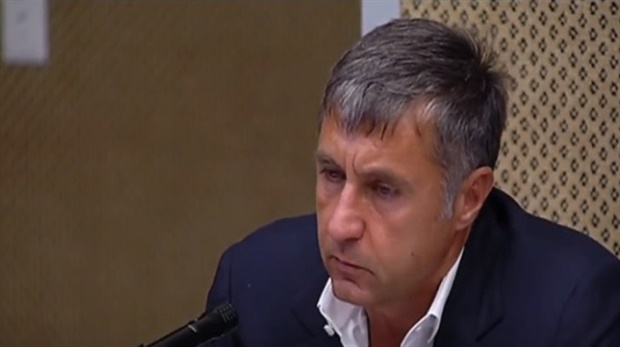 Vittorio Massone, the managing partner of Bain &amp; Company's Johannesburg office overseeing sub-Saharan Africa, giving evidence before the Nugent inquiry. (YouTube, eNCA live stream)