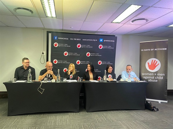 <p>Caption: Deon Wiggett (left) is joined by officials from Women and Men against child abuse, to announce a criminal investigation into a ring of alleged predatory teachers. </p><p><em>Photo: Tebogo Monama/News24</em></p>