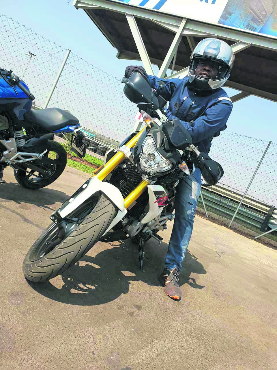 The BMW Riding Academy teaches students and some of the SunWheels team how to ride motorcycles.          Photos by Thabo Monama