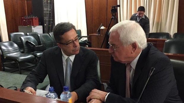 <p><strong>FIRST PICS: Steinhoff's Markus Jooste briefs Parliament</strong></p><p>Markus Jooste and his lawyer Francois van Zyl SC, wait for proceedings to start on September 5 in Parliament. (Supplied)<strong></strong></p>