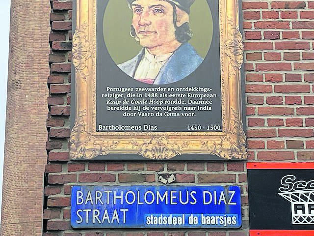 In straat-name in Amsterdam vind jy die noue band met Nederland se voormalige kolonie. Só lyk Bar­tho-lomeus Diazstraat in Baarsjes.Foto’s: JacoGrobbelaar