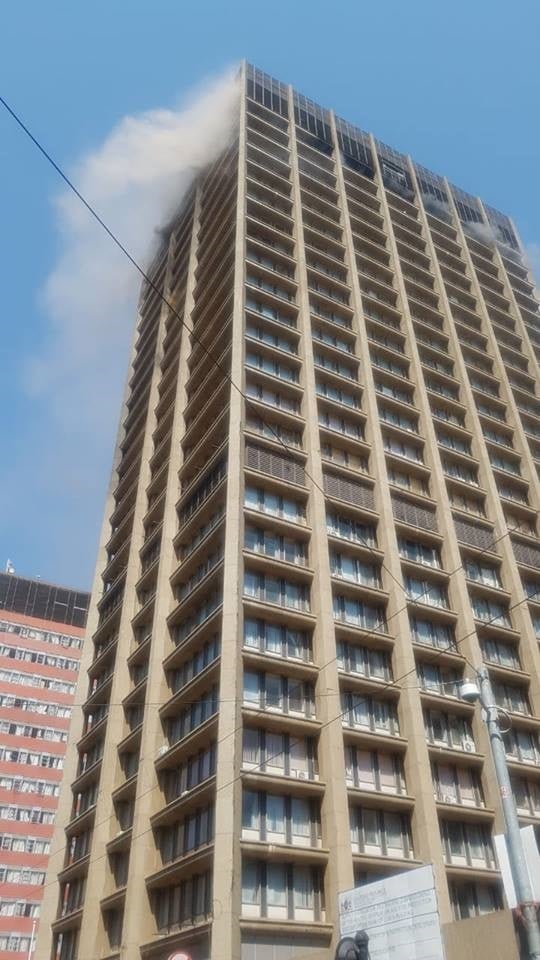 The Department of Health building in Joburg caught fire this morning 