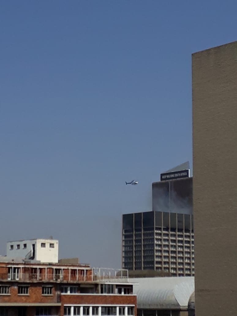 The Health department building caught fire on Wednesday morning in Joburg.