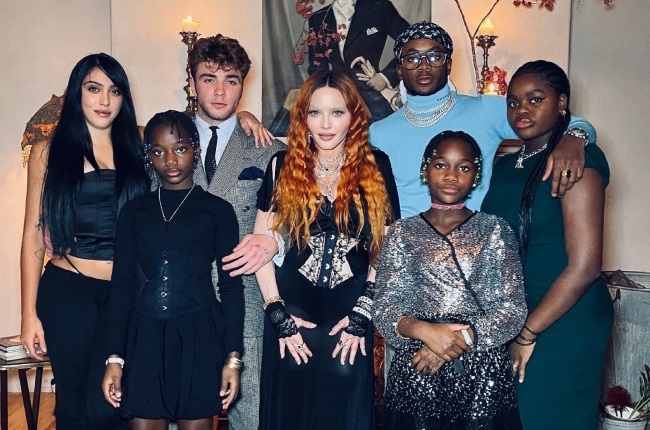 Pop star Madonna posted on Thanksgiving Day that she was thankful for her six kids, Lola Leon, Rocco Ritchie, David and Mercy, and twins Estere and Stella. (PHOTO: Instagram@madonna)