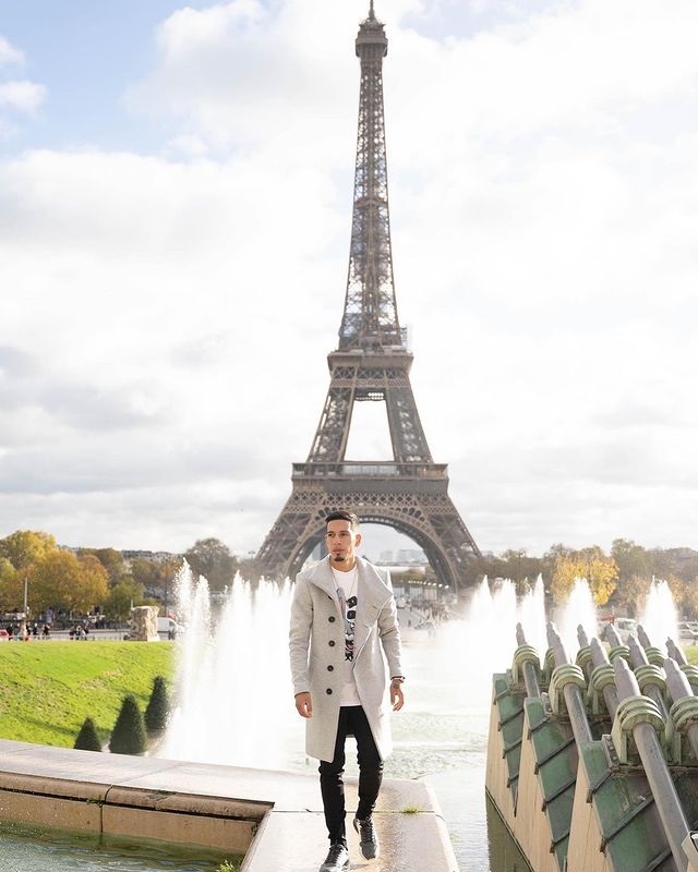 Gaston Sirino of Mamelodi Sundowns, Paris visits the Eiffel Tower