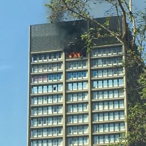 Blaze at the Provincial Government Building in downtown Johannesburg
