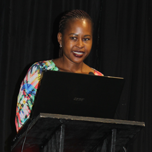 Reboni Ntsie of the National Department of Health speaking at the congress