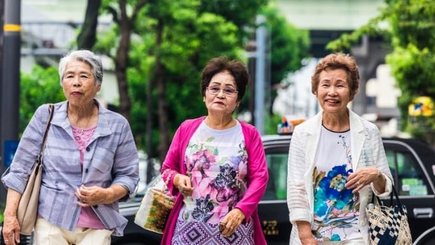 Japanese women out shopping