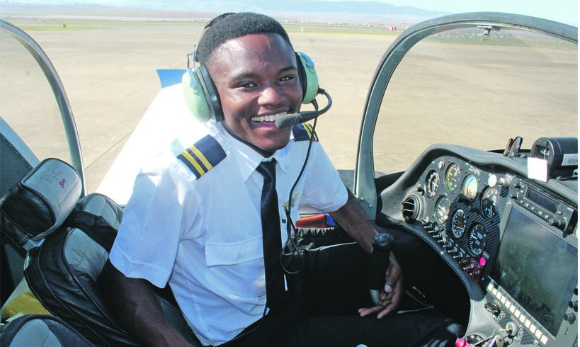 Young pilot Siyakholwa Zazini from the Eastern Cape did not let his difficult upbringing crush his dreams.Photo by ZIYANDA ZWENI
