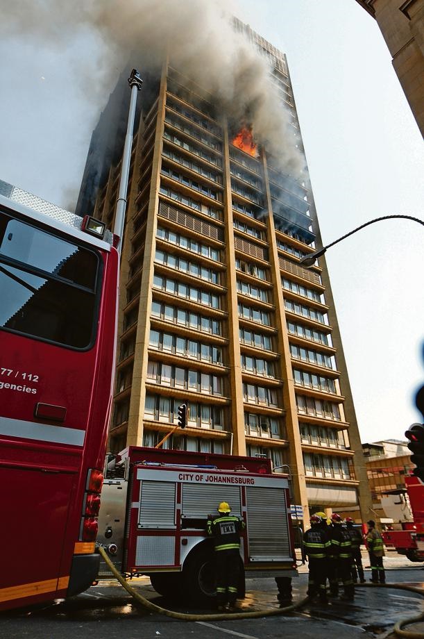 The Bank of Lisbon building, which caught fire in September 2018 in Johannesburg. Picture: Gallo Images