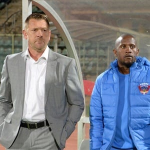 Eric Tinkler and Vincent Kobola (Gallo Images)