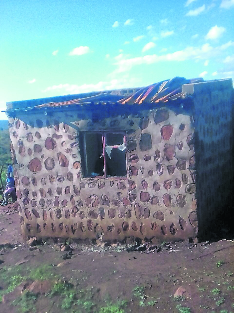 The damage to the Mngomezulu house in Ngonyameni Village after it was struck by lightning on Friday.