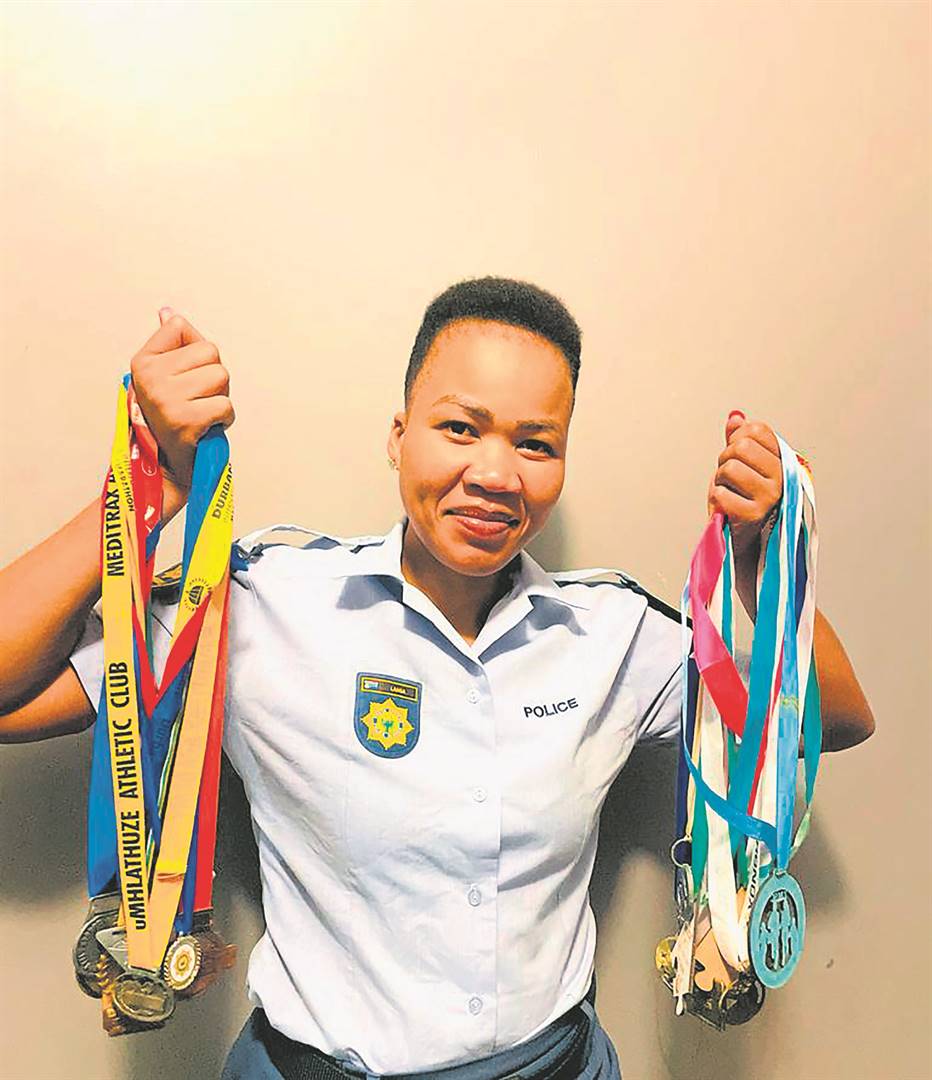 Constable Nomfundo Langa loves sport as it helps her stay fit. 