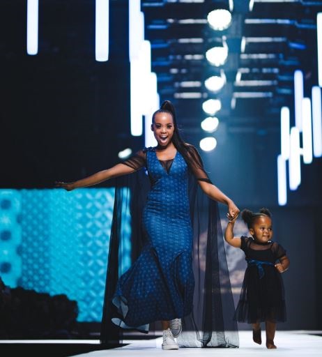 Ntando and her daughter, Sbahle at the AFI Fashion Show.