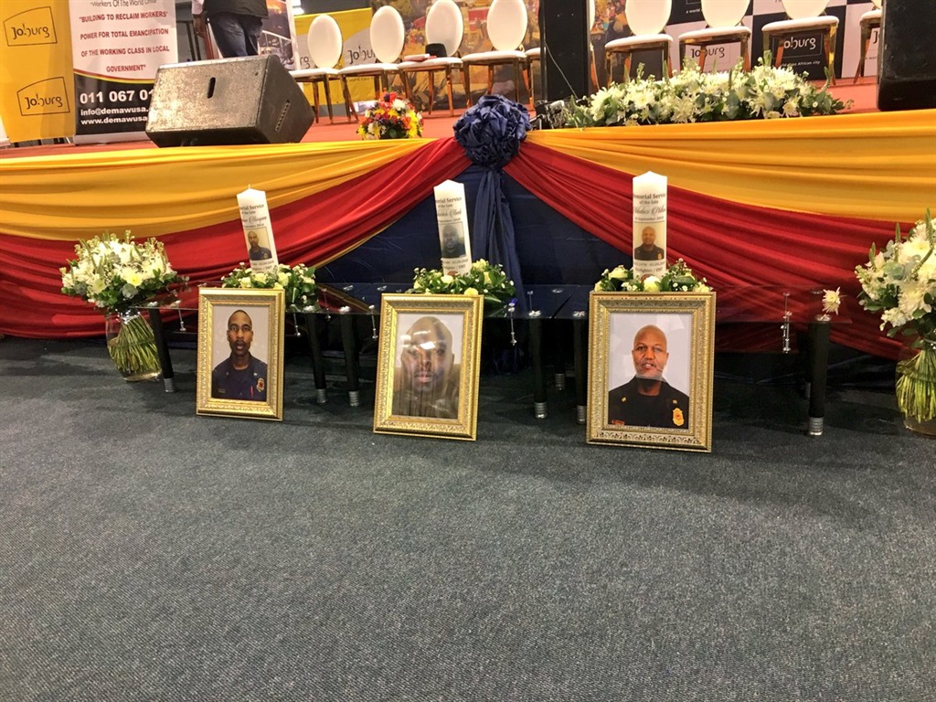 FALLEN HEROES The late Simphiwe Moropane, Mduduzi Ndlovu and Khathutshelo Muedi. Picture: @GautengProvince/Twitter