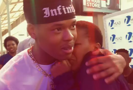 Rapper Nasty C with a fan. Screen-grab from video