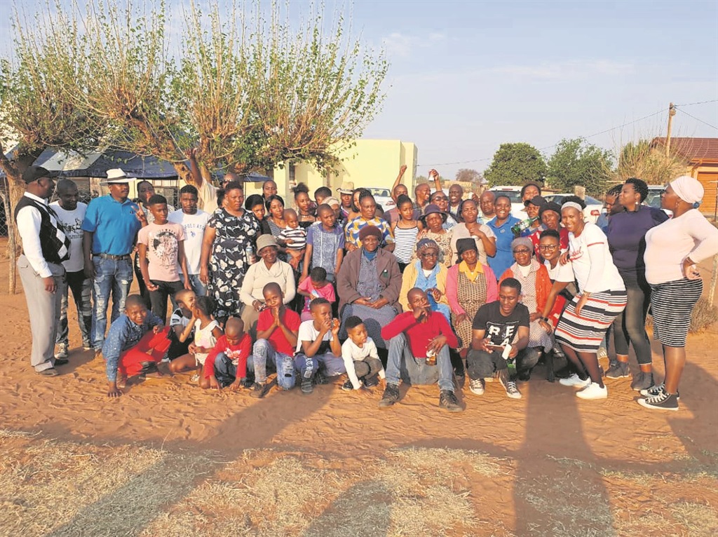 The members of Dinoko Social Club, seen here at a meeting held in Tloonane Village in Hammanskraal, Tshwane, are all relatives.Photo By Thabo Monama