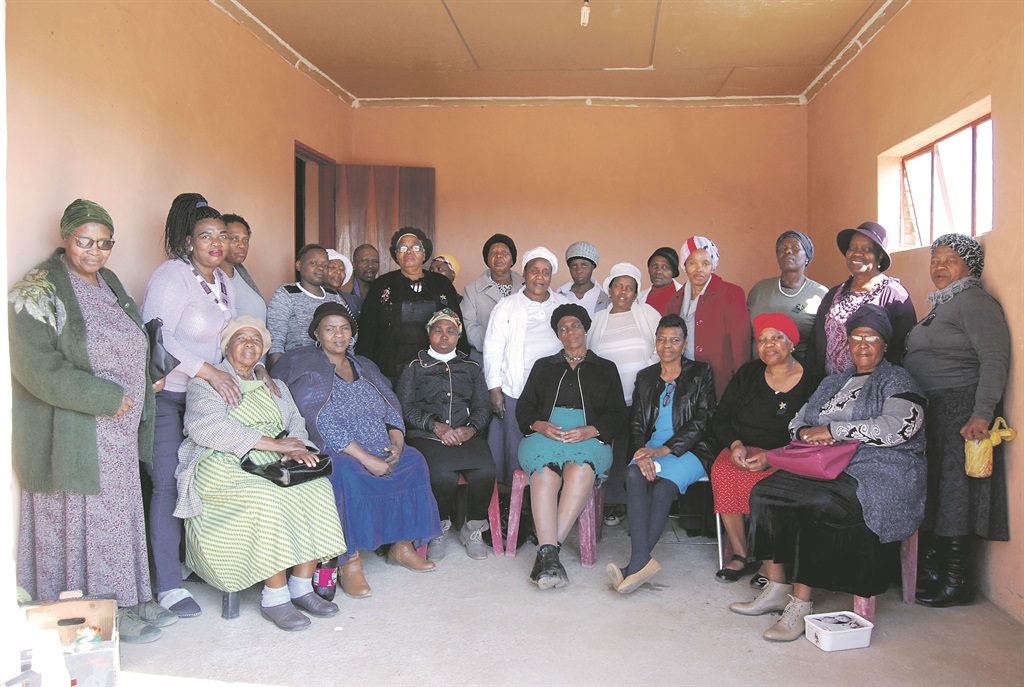 Some members of Phuthanag Burial Society at a meeting in Mabopane, Tshwane.Photo By Thabo Monama